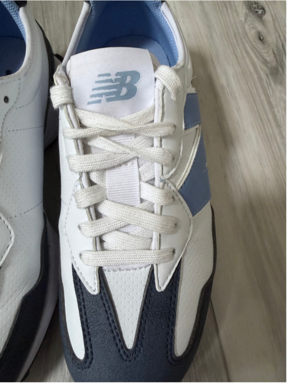 New Balance 327 Womens Size 7 White Blue Navy Retro Casual Sneakers WG327WB - Picture 5 of 12